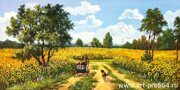 Картина "Подсолнухи" выполнил художник Кравцова Т.